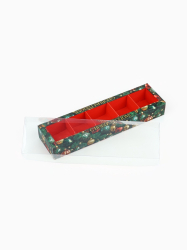 Изображение Коробка под 5 конфет с ячейками «Новый год», 6×23×3 см